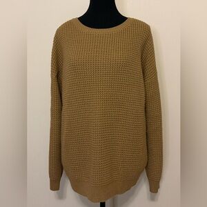 Women's Gold Crew Neck Sweater